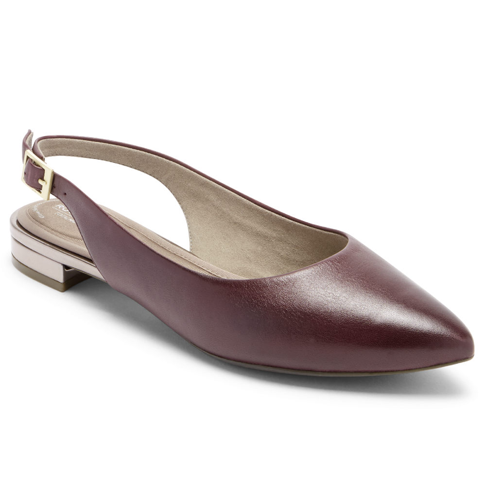 Rockport Slingback Dame Burgunder - Total Motion Adelyn - ZAFP59016